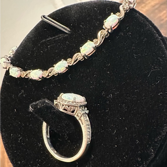 4 piece opal & topaz set - Picture 7 of 11